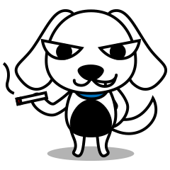 [LINEスタンプ] 腹黒犬の画像（メイン）