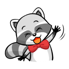 [LINEスタンプ] Rakkun : The Frisky Raccoon