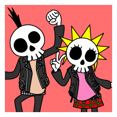 [LINEスタンプ] SKULLIES