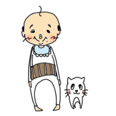 [LINEスタンプ] ベビーオヤジー、時々、猫恋犬の画像（メイン）