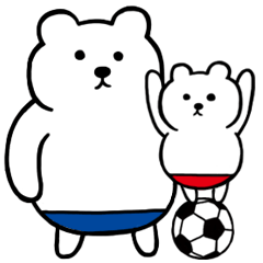 [LINEスタンプ] シロクマ親子