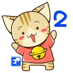 [LINEスタンプ] すずにゃん2(英語版)