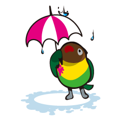 [LINEスタンプ] ボタンインコとオニオオハシ