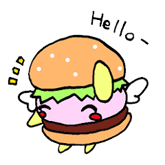 [LINEスタンプ] ハンバーガーの妖精「バーガーちゃん」