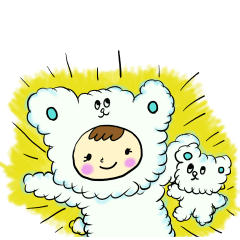 [LINEスタンプ] 着ぐるみBABYの画像（メイン）