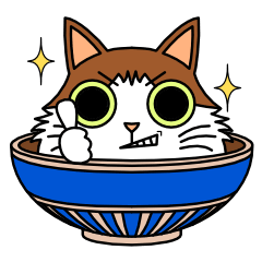 [LINEスタンプ] 猫丼