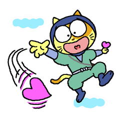 [LINEスタンプ] 忍者のニャン太