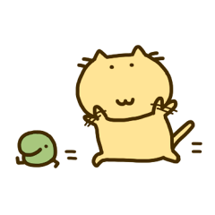 [LINEスタンプ] まめっことネコ