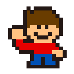 [LINEスタンプ] DOTMAN'S 8bit BOY