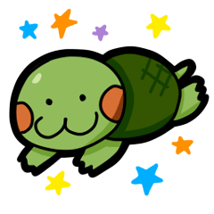 [LINEスタンプ] ミドリガメのかめ吉の画像（メイン）