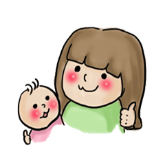 [LINEスタンプ] 新米ママとベビちゃん…時々ナスビ