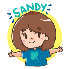 [LINEスタンプ] Sandy Girl - Basic Setの画像（メイン）