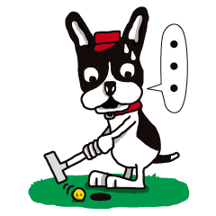 [LINEスタンプ] フレンチブル「ブッチ」のゴルフのある日常の画像（メイン）