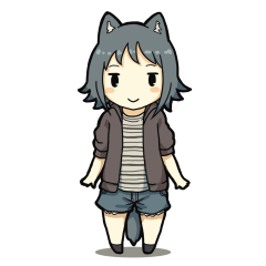 [LINEスタンプ] 狼少女ウルちゃん