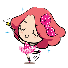 [LINEスタンプ] Belle-Pink girl