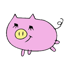 [LINEスタンプ] HAPPY PIG -幸せの豚さん-