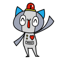 [LINEスタンプ] ロボネコ