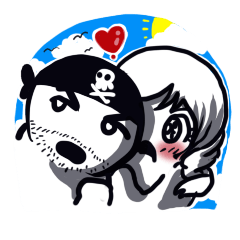 [LINEスタンプ] Captain and Kohai