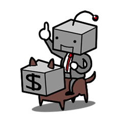 [LINEスタンプ] Qube : The businessmanの画像（メイン）