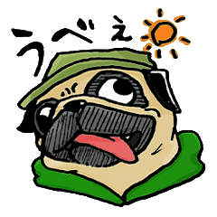 [LINEスタンプ] いきます！ぶさ犬めんばーず！
