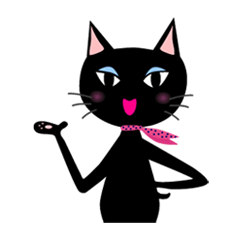 [LINEスタンプ] おしゃまなBlack cat