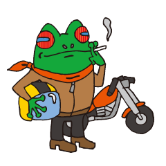 [LINEスタンプ] Bike ＆ Frogの画像（メイン）