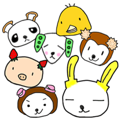 [LINEスタンプ] バナナうさぎファミリーの画像（メイン）