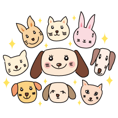 犬のワッフルとワッフルフレンズ