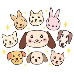 [LINEスタンプ] 犬のワッフルとワッフルフレンズの画像（メイン）