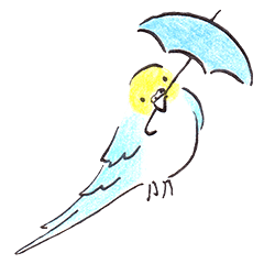 [LINEスタンプ] ほんわかインコ HAPPY LIFEの画像（メイン）