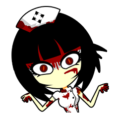 [LINEスタンプ] Bloody Nurses's Nightmare English Ver.1