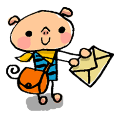 [LINEスタンプ] 森のメッセンジャー・ピギーの画像（メイン）