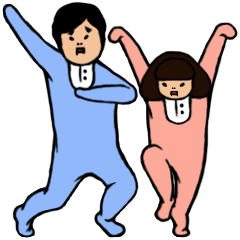 [LINEスタンプ] 夫婦戦隊 パンツマン