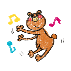 [LINEスタンプ] Tenny Bear ＆ Sunnyday musicの画像（メイン）