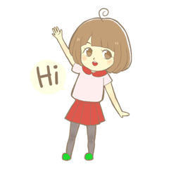 [LINEスタンプ] りんごちゃんと友達