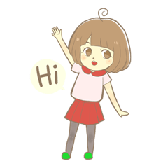 [LINEスタンプ] りんごちゃんと友達の画像（メイン）