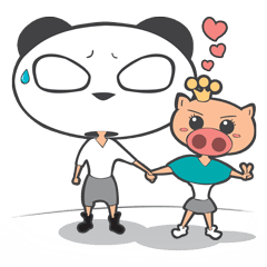 Hero Panda and Princess Pig