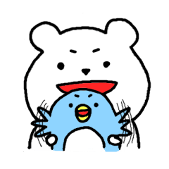 [LINEスタンプ] しろくまとぺんたの画像（メイン）