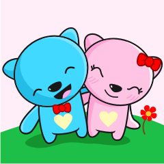 [LINEスタンプ] MR AND MRS BEAR ( IN LOVE )の画像（メイン）