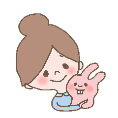 [LINEスタンプ] girl ＆ usasa