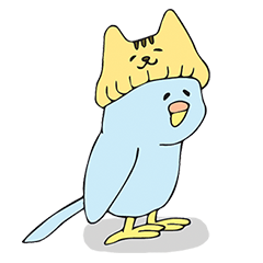 [LINEスタンプ] インコの青田さんの画像（メイン）