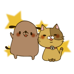 [LINEスタンプ] YURURIstamp dog＆catの画像（メイン）