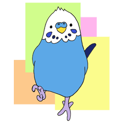 [LINEスタンプ] セキセイインコ達のマイペースな日常の画像（メイン）