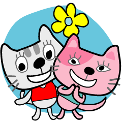 [LINEスタンプ] Lucky and Leo the cutie cats