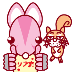 [LINEスタンプ] リストラとリス人間の画像（メイン）