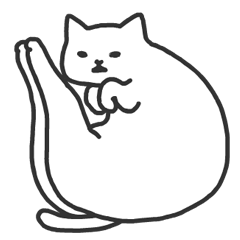 [LINEスタンプ] ねこがみているの画像（メイン）