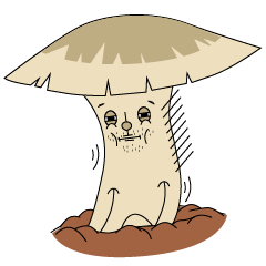 [LINEスタンプ] Fungus man (At the fork)の画像（メイン）