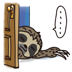 [LINEスタンプ] 部屋の中からナマケモノ