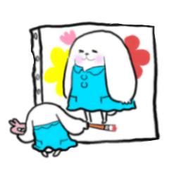 [LINEスタンプ] うさみさんの美術日誌 うさみさんの日常編