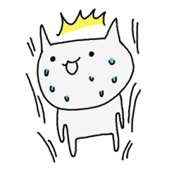 [LINEスタンプ] Surprise！！ Stupid cat coming！！